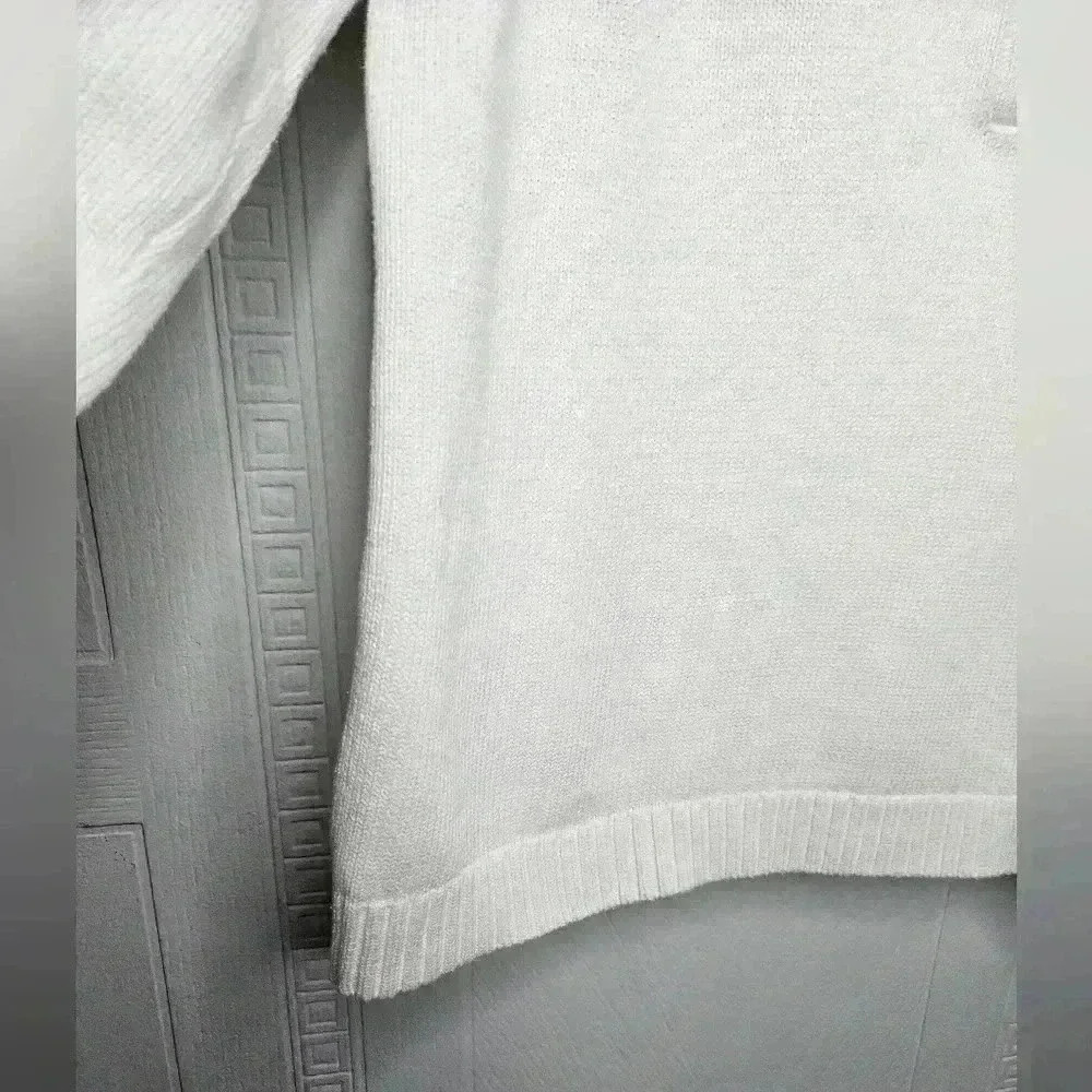 Lauren Ralph Lauren White Cotton Cropped Polo Knit Sweater Plus Womens 1X EUC - Picture 7 of 15